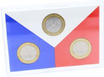 France 3 x 10 francs - Montesquieu - Genius - Grimaldi - 1989 - UNC - Bimetal