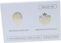 France 3 x 10 francs - Montesquieu - Genius - Grimaldi - 1989 - UNC - Bimetal