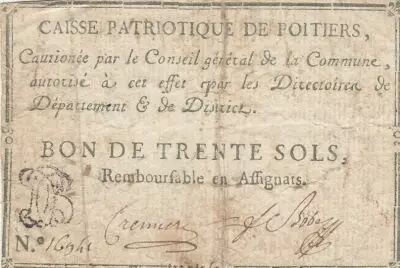 France 30 sols  - Vienne - Poitiers - 1791