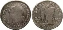 France 30 Sols Louis XVI - Standing Genius - 1791 I Limoges