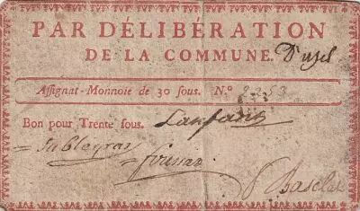 France 30 Sous - Gard - Commune de Uz�s - 1791