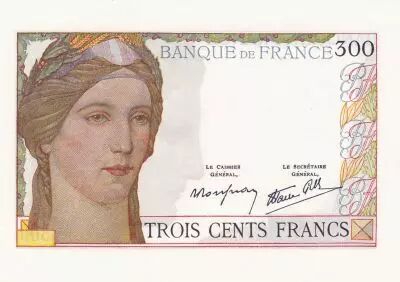 France 300 Francs - Ceres - 1938  - Proof without watermark