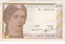 France 300 Francs - Ceres and Mercury - 1938 - Letter D - P.87
