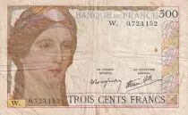 France 300 Francs - Ceres and Mercury - 1938 - Letter W - P.87