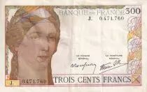 France 300 Francs - C&eacute;r&egrave;s et Mercure - 1939 - Lettre J - F.29.01