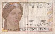 France 300 Francs - C&eacute;r&egrave;s et Mercure - 1939 - Lettre Q - TB - F.29.03