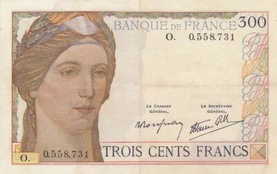 France 300 Francs - C�r�s et Mercure - 1939 - S�rie O