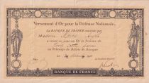 France 300 Francs - Gold Payment Receipt for National Defence - 30-09-1916 ? VF+