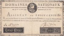 France 300 Livres Bust of Louis XVI - 19-06 et 12-09-1791 Serial A - VF