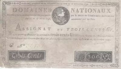 France 300 Livres Louis XVI - 19 June and 12 Sept. 1791 - Serial C