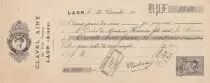 France 33,85 francs - Bank cheque receipt - Paris -17-12-1912