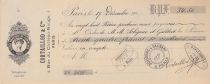 France 34,50 francs - Reçu de chèque de banque - Paris - 17-12-191?