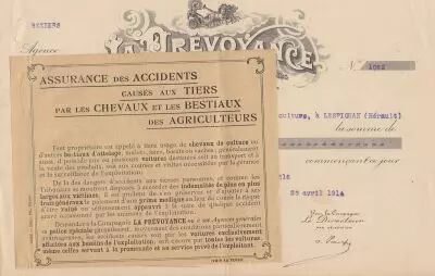 France 35.20 francs - Bank cheque receipt - La pr�voyance - 1914