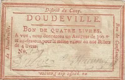 France 4 livres - Seine-Maritime - Doudeville - For the benefit of the poor