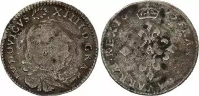 France 4 Sols - Louis XIV aux Traitants  - 1675 A Paris  - Argent
