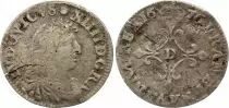 France 4 Sols Louis XIV - 1676 - D Lyon - Silver