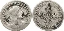 France 4 Sols Louis XIV - 1677 - D Lyon - Silver