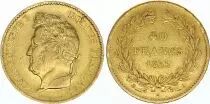 France 40 Francs Louis Philippe I Laureate head - 1833 A - Gold