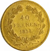 France 40 Francs Louis Philippe Or - 1834 A