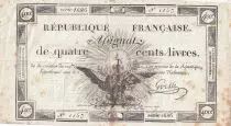 France 400 Livres - 21-11-1792 - Sign. Gorsse - Serial 1686 - L.163