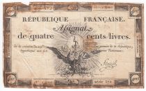 France 400 Livres 21-11-1792 - Sign. Fleuriel Série 572 - TB+