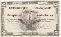 France 400 Livres 21-11-1792 - Sign. Say - Serial 1798 - VF