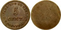 France 5 Cent, Fabrique du Vast - P. F. Fontenilliat - 1795