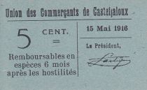 France 5 cent. Casteljaloux City