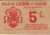 France 5 cent. Luchon City