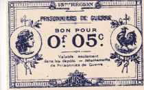 France 5 Centimes - Prisionniers de guerre - 15ème région