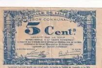 France 5 Centimes - Ville de Lille - Bon communal - 31-10-1917
