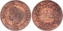 France 5 Centimes, C&eacute;res - 1875 petit K