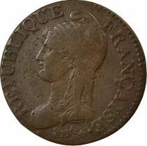 France 5 Centimes, Dupré, Big diameter - Year 8/5 BB/A Strasbourg