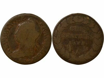 France 5 Centimes, Dupr�, Large Diameter - Year 8 A Paris