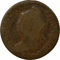 France 5 Centimes, Dupr&eacute;, Large Diameter - Year 8 A Paris