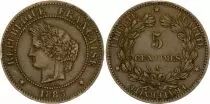 France 5 Centimes Ceres - Third Republic  - 1885 A Paris