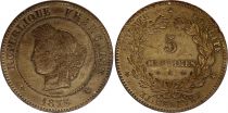 France 5 Centimes Ceres - Third Republic - 1875 A Paris - KM.821