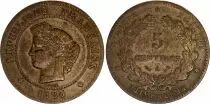 France 5 Centimes Ceres - Third Republic - 1883 small  A Paris - KM.821