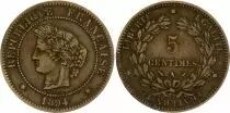 France 5 Centimes Ceres - Third Republic - 1894 A Paris
