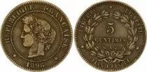 France 5 Centimes Ceres - Third Republic- 1896 Beam A Paris