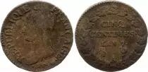 France 5 Centimes Dupre - Liberty head - An 7 A Paris