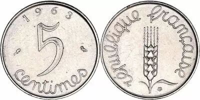 France 5 Centimes Epi - 1963