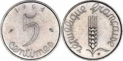 France 5 Centimes Epi - 1964