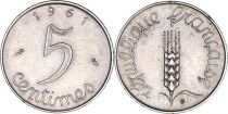 France 5 Centimes Grain sprig - 1961