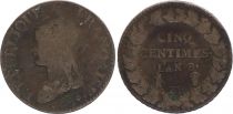 France 5 Centimes Liberty head - An 8 BB Strasbourg (1800)