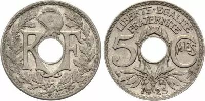 France 5 Centimes Lindauer - 1925