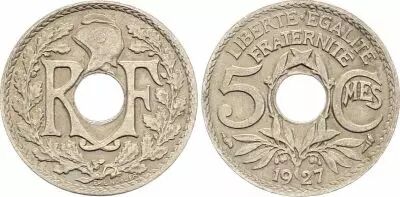 France 5 Centimes Lindauer - 1927