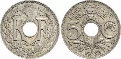 France 5 Centimes Lindauer - 1933