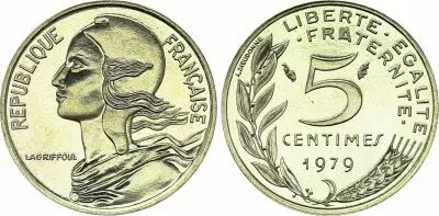 France 5 Centimes Marian - 1979 UNC