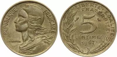 France 5 Centimes Marianne - 1967